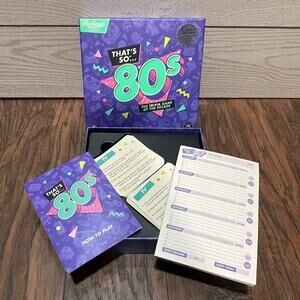 Thats So 80s Trivia Card Game Adult Party 2+ Players Item QUZ011 Complete Game